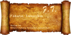 Fekete Tonuzóba névjegykártya